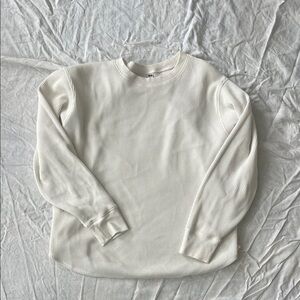Uniqlo Off-White Waffle Knit Top